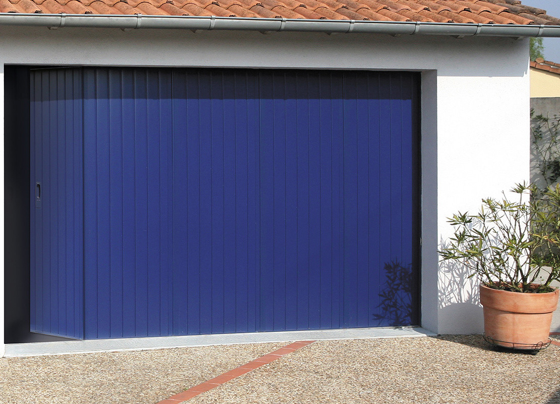 Porte de garage coulissante latérale à rainures - Porte latérale standard